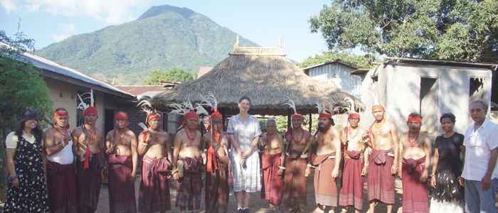 Barbara Titus with residents of the village of Lewoloba
